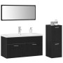 Juego de Muebles de Baño de 4 Piezas Roble Negro Madera Industrial de , Muebles de baño - Ref: Foro24-3334370, Precio: 316,27...