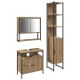Set de Muebles de Baño de 3 Piezas en Madera de Roble Artesanal de , Muebles de baño - Ref: Foro24-3334371, Precio: 167,88 €,...