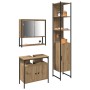 Set de Muebles de Baño de 3 Piezas en Madera de Roble Artesanal de , Muebles de baño - Ref: Foro24-3334371, Precio: 167,88 €,...