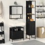 Conjunto de Muebles de Baño de 3 Piezas en Madera Ingenierada de Roble Negro | Foro24.es | Tu tienda online para hogar, jardín y más Foro24.es