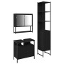 Conjunto de Muebles de Baño de 3 Piezas en Madera Ingenierada de Roble Negro | Foro24.es | Tu tienda online para hogar, jardín y más Foro24.es