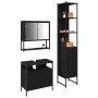 Conjunto de Muebles de Baño de 3 Piezas en Madera Ingenierada de Roble Negro | Foro24.es | Tu tienda online para hogar, jardín y más Foro24.es