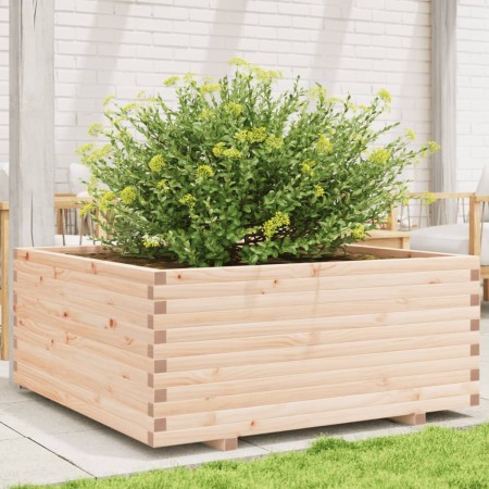 Jardinera madera maciza de pino 110x110x49,5 cm en Macetas y jardineras | Comprar online en Foru.es