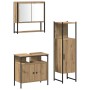 Conjunto de muebles de baño de 3 piezas en roble artesanal de madera elaborada de , Muebles de baño - Ref: Foro24-3334377, Pr...