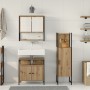 Conjunto de muebles de baño de 3 piezas en roble artesanal de madera elaborada de , Muebles de baño - Ref: Foro24-3334377, Pr...
