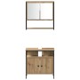 Conjunto de muebles de baño de 3 piezas en roble artesanal de madera elaborada de , Muebles de baño - Ref: Foro24-3334377, Pr...