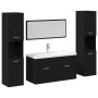 Juego de Muebles de Baño de 5 Piezas en Roble Negro de Madera Elaborada de , Muebles de baño - Ref: Foro24-3334379, Precio: 4...