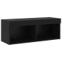 Unidades de TV de 8 piezas con LED Roble Negro Madera de Buena Calidad | Foro24.es | Tu tienda online para hogar, jardín y más Foro24.es
