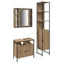 Conjuntito de tocador de 3 piezas en roble ahumado de madera ingenierizada de , Muebles de baño - Ref: Foro24-3334394, Precio...