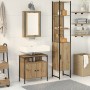 Set de tocador de 3 piezas color roble marrón de madera hecha de , Muebles de baño - Ref: Foro24-3334396, Precio: 161,86 €, D...