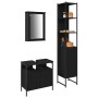 Juego de Muebles de Baño de 3 Piezas en Madera de Roble Negro | Foro24.es | Tu tienda online para hogar, jardín y más Foro24.es