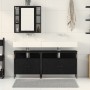 Conjunto de Muebles de Baño de 3 Piezas en Madera Ingenierizada de Roble Negro de , Muebles de baño - Ref: Foro24-3334399, Pr...