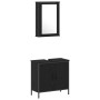 Juego de Muebles de Baño de 3 Piezas en Madera de Roble Negra | Foro24.es | Tu tienda online para hogar, jardín y más Foro24.es