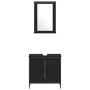 Juego de Muebles de Baño de 3 Piezas en Madera de Roble Negra | Foro24.es | Tu tienda online para hogar, jardín y más Foro24.es