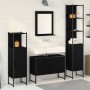 Conjunto de Muebles de Baño de 4 Piezas en Roble Negro de Madera Ingenierizada | Foro24.es | Tu tienda online para hogar, jardín y más Foro24.es