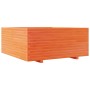 Jardinera madera maciza de pino marrón cera 110x110x49,5 cm en Macetas y jardineras | Comprar online en Foru.es