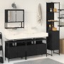 Conjunto de Muebles de Baño de 4 Piezas Roble Negro Madera Elaborada | Foro24.es | Tu tienda online para hogar, jardín y más Foro24.es