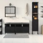 Conjunto de Muebles de Baño de 4 Piezas Roble Negro Madera Elaborada | Foro24.es | Tu tienda online para hogar, jardín y más Foro24.es