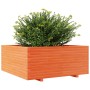 Jardinera madera maciza de pino marrón cera 110x110x49,5 cm en Macetas y jardineras | Comprar online en Foru.es