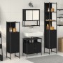 Juego de Muebles de Baño de 4 Piezas en Madera Elaborada de Roble Negro | Foro24.es | Tu tienda online para hogar, jardín y más Foro24.es