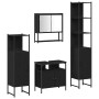 Juego de Muebles de Baño de 4 Piezas en Madera Elaborada de Roble Negro | Foro24.es | Tu tienda online para hogar, jardín y más Foro24.es