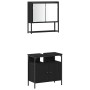 Juego de Muebles de Baño de 4 Piezas en Madera Elaborada de Roble Negro | Foro24.es | Tu tienda online para hogar, jardín y más Foro24.es