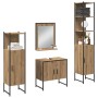 Conjunto de Muebles de Baño de 4 Piezas de Madera de Roble Artesanal de de , Muebles de baño - Ref: Foro24-3334413, Precio: 2...