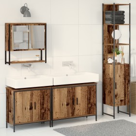 Conjunto de Muebles de Baño de 4 piezas - Madera Reciclada - Madera de Ingeniería de , Muebles de baño - Ref: Foro24-3334415,...