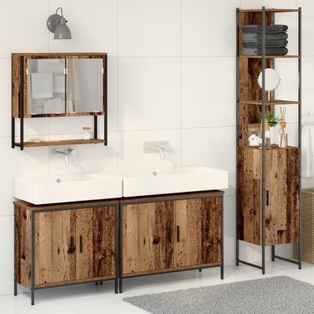 Conjunto de Muebles de Baño de 4 piezas - Madera Reciclada - Madera de Ingeniería de , Muebles de baño - Ref: Foro24-3334415,...