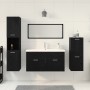 Conjunto de Muebles de Baño de 4 Piezas de en Madera Engineered de Roble Negro de , Muebles de baño - Ref: Foro24-3334418, Pr...