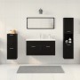 Conjunto de 5 Piezas de Muebles de Baño en Roble Negro y Madera Resistente de , Muebles de baño - Ref: Foro24-3334419, Precio...