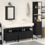 Conjunto de Muebles de Baño de 4 Piezas en Roble Negro y Madera Compacta | Foro24.es | Tu tienda online para hogar, jardín y más Foro24.es