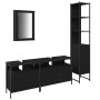 Conjunto de Muebles de Baño de 4 Piezas en Roble Negro y Madera Compacta | Foro24.es | Tu tienda online para hogar, jardín y más Foro24.es