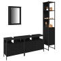 Conjunto de Muebles de Baño de 4 Piezas en Roble Negro y Madera Compacta | Foro24.es | Tu tienda online para hogar, jardín y más Foro24.es
