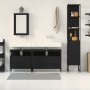 Conjunto de Muebles de Baño de 4 Piezas en Roble Negro y Madera Compacta | Foro24.es | Tu tienda online para hogar, jardín y más Foro24.es