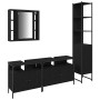 Conjunto de Muebles de Baño de 4 Piezas en Roble Negro y Madera Laminada de , Muebles de baño - Ref: Foro24-3334423, Precio: ...