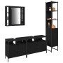 Conjunto de Muebles de Baño de 4 Piezas en Roble Negro y Madera Laminada de , Muebles de baño - Ref: Foro24-3334423, Precio: ...