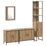 Conjunto de Muebles de Baño de 4 Piezas de en Madera Ingenierizada de Roble Artesanal de , Muebles de baño - Ref: Foro24-3334...