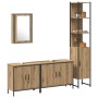 Conjunto de Muebles de Baño de 4 Piezas de en Madera Ingenierizada de Roble Artesanal de , Muebles de baño - Ref: Foro24-3334...