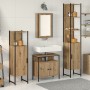 Conjunto de Muebles de Baño de 4 Piezas de de Madera Elaborada de Roble Artesanal de , Muebles de baño - Ref: Foro24-3334426,...