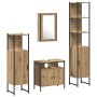 Conjunto de Muebles de Baño de 4 Piezas de de Madera Elaborada de Roble Artesanal de , Muebles de baño - Ref: Foro24-3334426,...