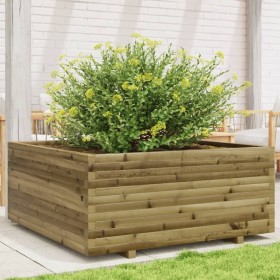 Jardinera madera de pino impregnada 110x110x49,5 cm en Macetas y jardineras | Comprar online en Foru.es