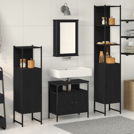 Conjunto de Muebles de Baño de 4 Piezas en Roble Negro | Foro24.es | Tu tienda online para hogar, jardín y más Foro24.es