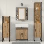 Set de Muebles de Baño de 4 Piezas de de Roble Artesanal en Madera Dura de , Muebles de baño - Ref: Foro24-3334428, Precio: 2...