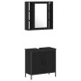 Juego de Muebles de Baño de 4 Piezas Roble Negro Madera Elaborada de , Muebles de baño - Ref: Foro24-3334429, Precio: 247,58 ...