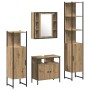 Conjunto de Muebles de Baño de 4 Piezas en Roble Artesano de Madera Ingenierizada de , Muebles de baño - Ref: Foro24-3334430,...