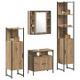 Conjunto de Muebles de Baño de 4 Piezas en Roble Artesano de Madera Ingenierizada de , Muebles de baño - Ref: Foro24-3334430,...