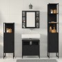 Juego de Muebles de Baño de 4 Piezas en Madera de Ingeniero con Acabado en Roble Negro de , Muebles de baño - Ref: Foro24-333...