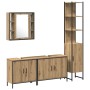 Juego de Muebles de Baño de 4 Piezas en Madera Ingenierizada Roble Artisan de , Muebles de baño - Ref: Foro24-3334432, Precio...