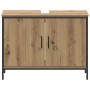Juego de Muebles de Baño de 4 Piezas en Madera Ingenierizada Roble Artisan de , Muebles de baño - Ref: Foro24-3334432, Precio...